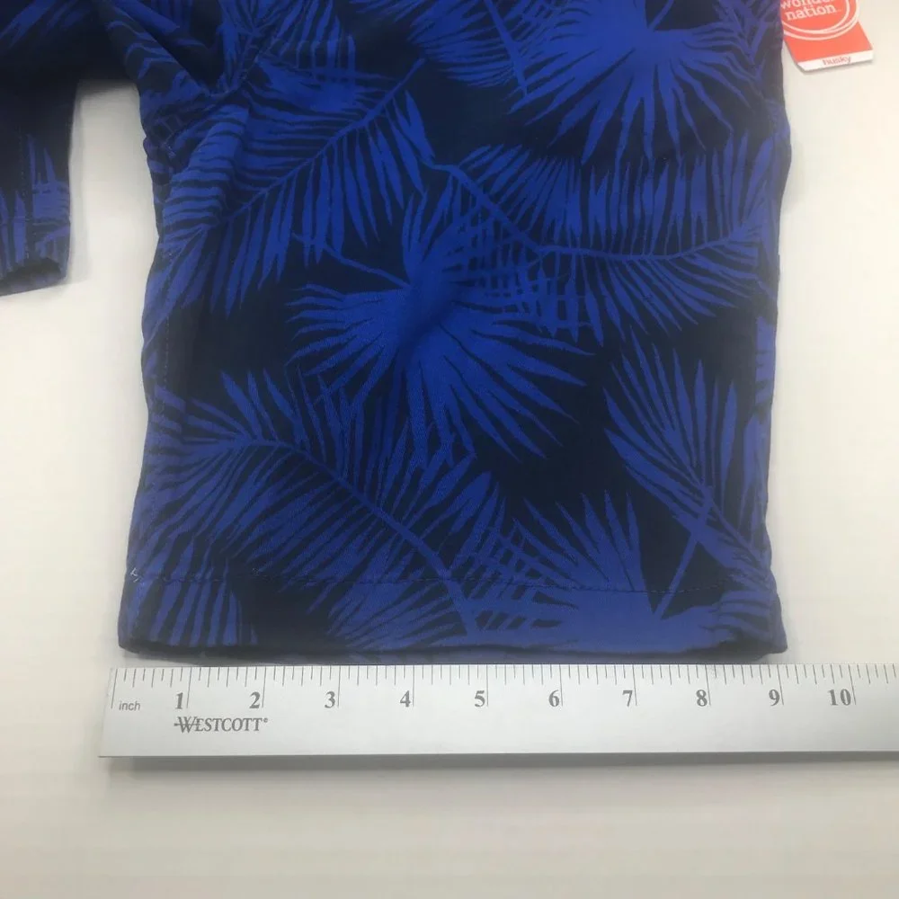 Wonder Nation Boy's Size 14 Husky Adjustable Waist Flat Front Short Blue New - Picture 10 of 13
